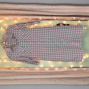 Women's Rosie Pope Plaid Shirt Dress Pink Green Medium